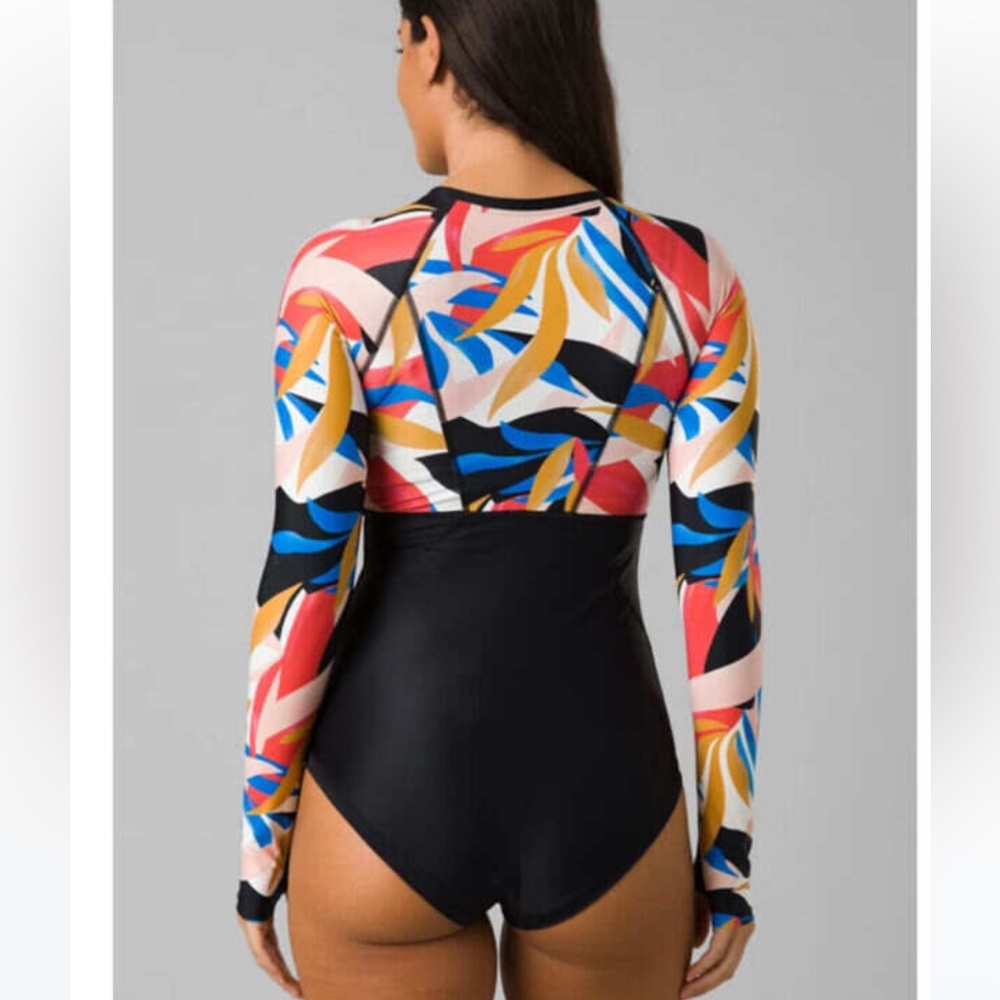 PRANA MCKALYA LONG SLEEVE ONE PIECE SWIMSUIT WOMENS